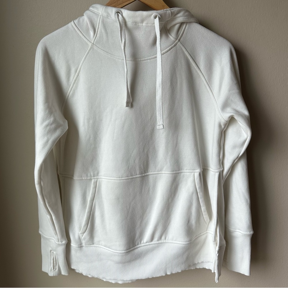 Athletic Works split side hem mock neck hooded sweatshirt